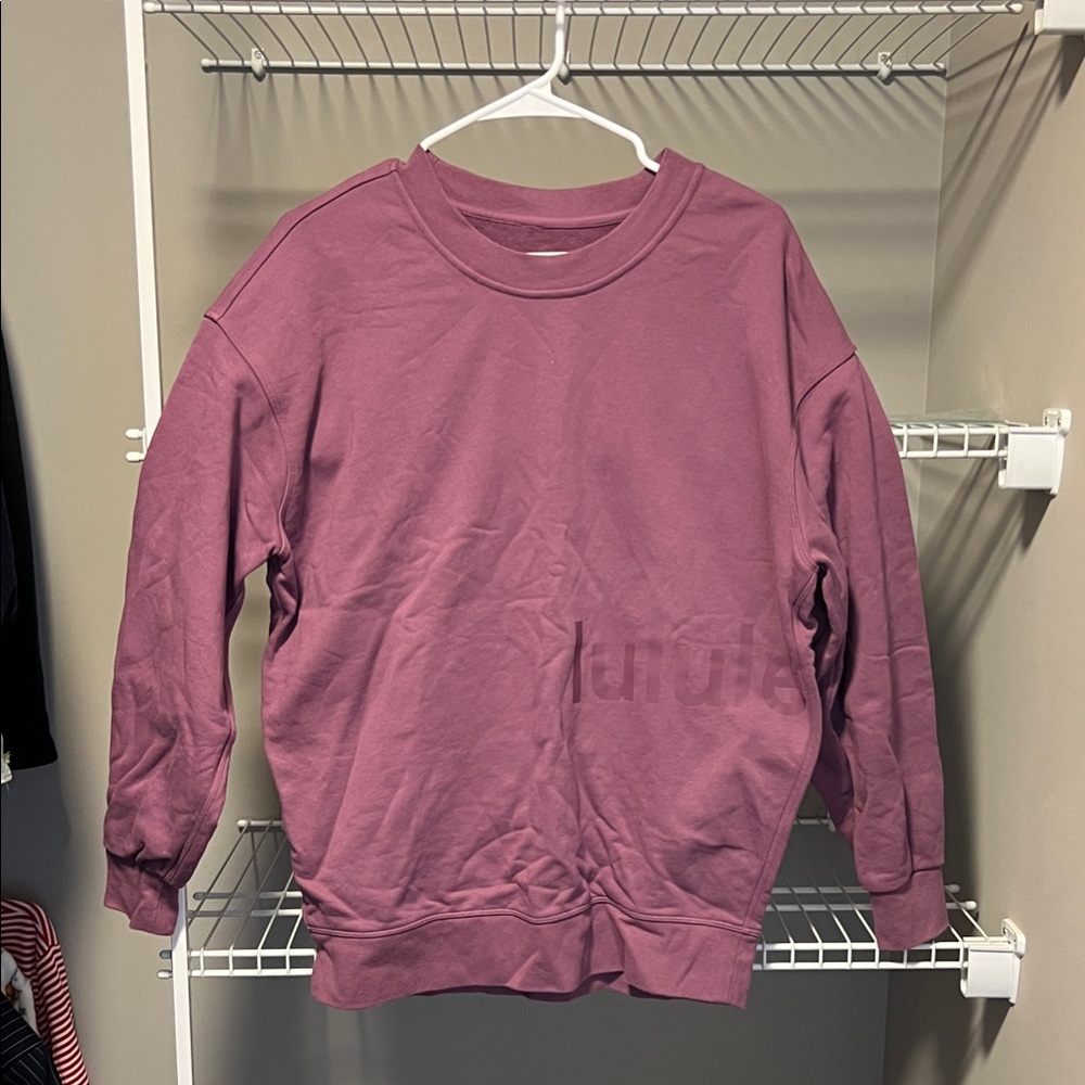 NWOT * Lululemon Vintage Plum Perfectly Oversized Graphic Crewneck- Size 2